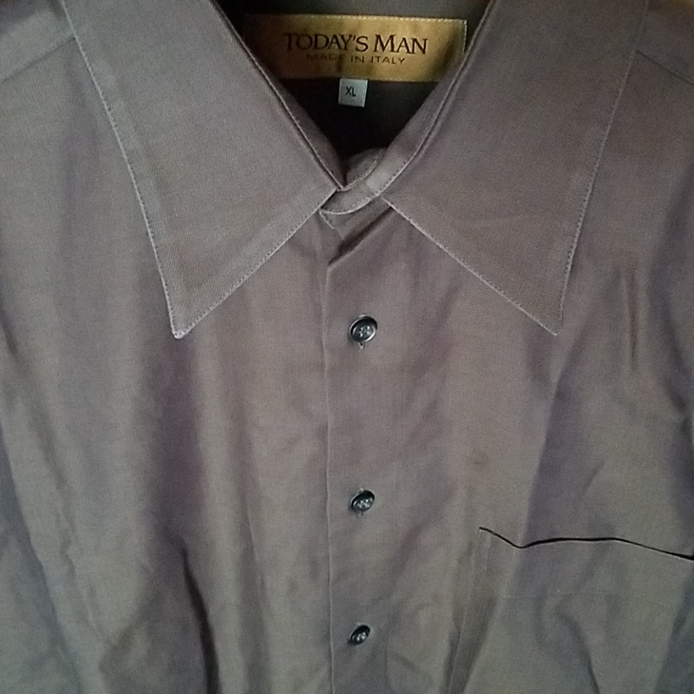 Italy XL Todays Man Shirt Olive Green